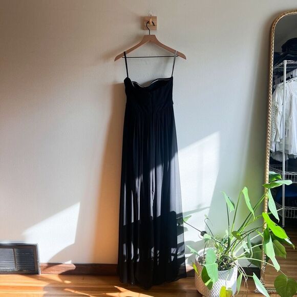 Jenny Yoo Aidan Convertible Strapless Chiffon Gown Size 4 - Picture 6 of 8